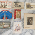 Lot 131 - Mixed 8 Piece Vintage And Antique Ephemera Grouping Including Needle Book Postcards Calendar And Trade Cards