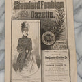 Lot 134 - Antique Standard Fashion Gazette Fold Out Booklet, Published By The Standard Fashion Co., New York City, May 1888