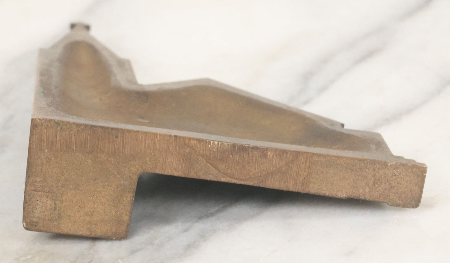 Lot 013 - Antique Single Cast Metal Church Bookend Figurine With Steeple With Cross