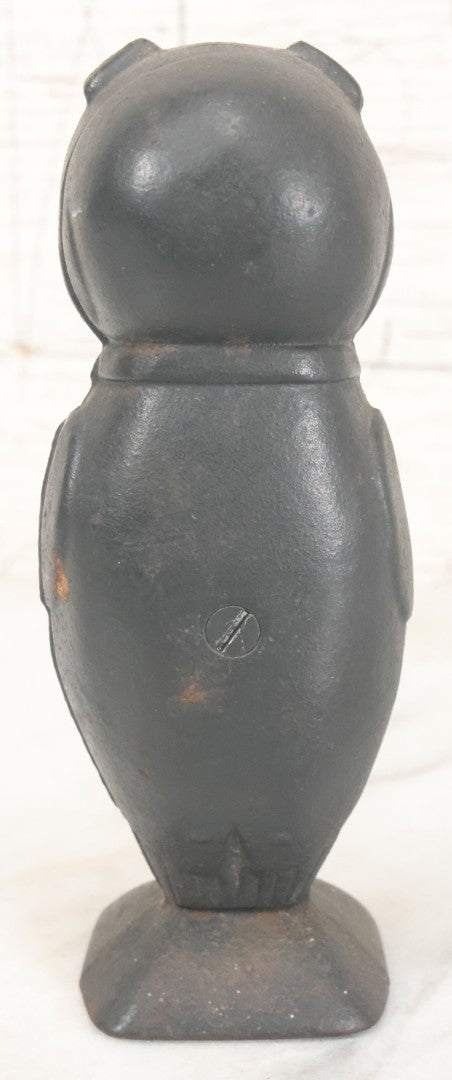 Lot 015 - Vintage Reproduction Cast Iron Pig In Suit Piggy Still Bank In Black Paint