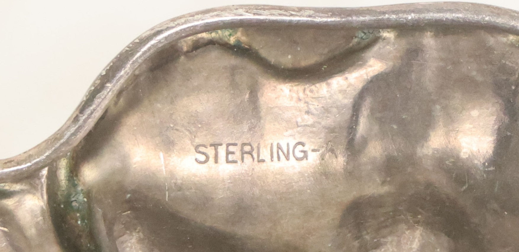 Lot 028 - Antique Sterling Silver Anemone Flower Tea Strainer With Octagonal Black Lacquered Wooden Handle, Marked "Sterling-A"