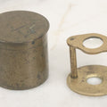 Lot 036 - Antique Miniature Brass Jewelers Loupe With Custom Brass Carrying Case, Note Some Warping To Hardware, Useable Condition