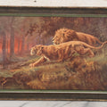 Lot 047 - Antique Print Of Lion And Lioness, Titled "Discretion Is The Better Part Of Valor," After A Painting By Lewis, Copyright 1916, The T.D.M. Co., Red Oak Iowa, Framed, 18-5/8" x 12-5/8"