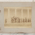 Lot 065 - Antique Boarded Photograph Of Priests In Dark Robes In Ceremonial Funeral Procession, With Identification Printed But Illegible, Likely Related To The Penitents, Italy