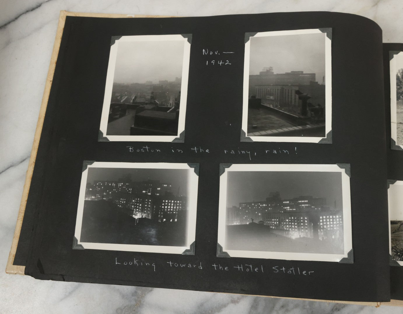 Lot 075 - Vintage WWII Era (1940s) Snapshot Photo Album Featuring Many Photos Of Soldiers, Boston, Farm Animals, Belonged To Francis And Melvin De Jaqer, Photos From Camp Forrest Tennessee, All Photos Pictured
