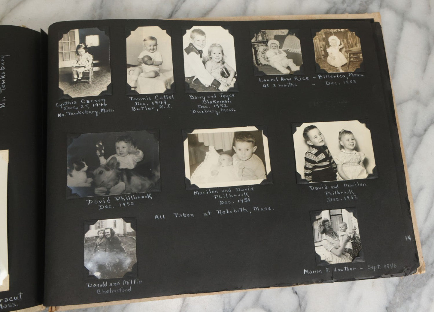 Lot 075 - Vintage WWII Era (1940s) Snapshot Photo Album Featuring Many Photos Of Soldiers, Boston, Farm Animals, Belonged To Francis And Melvin De Jaqer, Photos From Camp Forrest Tennessee, All Photos Pictured