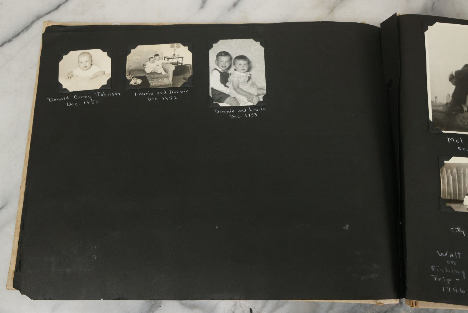 Lot 075 - Vintage WWII Era (1940s) Snapshot Photo Album Featuring Many Photos Of Soldiers, Boston, Farm Animals, Belonged To Francis And Melvin De Jaqer, Photos From Camp Forrest Tennessee, All Photos Pictured