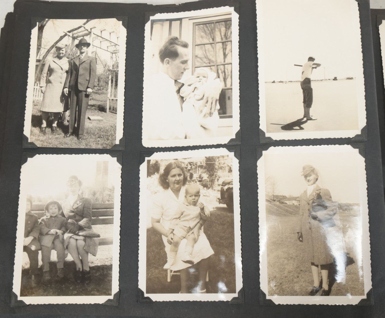 Lot 076 - Vintage Snapshot Photo Album Containing Mostly Photos Of Children And Family And Photos Of Times Square, New York City, Wedding Photos, With Pirate On Cover, Circa 1940s, Note Cover Detached, All Photos Pictured
