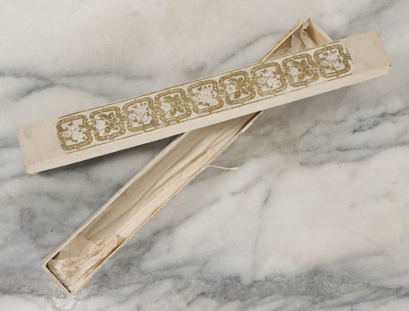 Lot 089 - Pair Of Antique Hand Fans Including Hand Painted In Original Box (Note, Vertical Tear In Fan), And Purple Maroon Pop Up Fan With Slide Mechanism