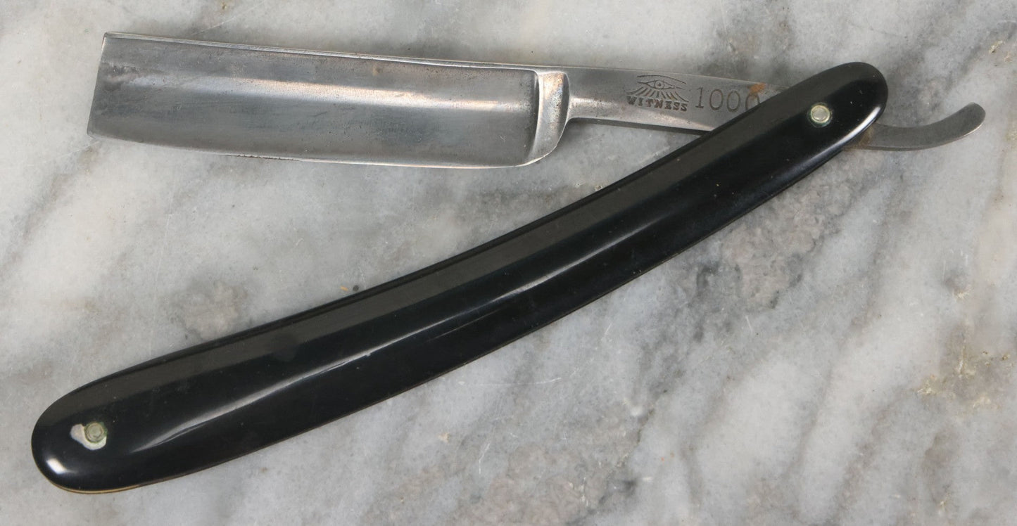 Lot 090 - Antique New Old Stock N.O.S. Taylor's "The 1000 Razor" Manufactured By Needham, Veall, & Tyzack, Sheffield England, With Witness Trademark In Original Tin