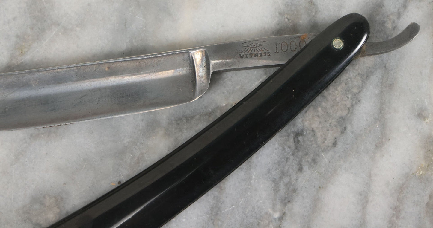 Lot 090 - Antique New Old Stock N.O.S. Taylor's "The 1000 Razor" Manufactured By Needham, Veall, & Tyzack, Sheffield England, With Witness Trademark In Original Tin