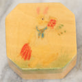 Lot 103 - Vintage Decorated Wooden Ring Box With Painted Easter Bunny And Lacquered Finish