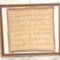 Lot 003 - Antique Needlework Sampler With Letters And Numbers, Signed Louise Peltier, Tom Freeborn, Dated 1836, In Frame, 11-1/2" x 9-7/8"