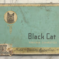 Lot 012 - Vintage Black Cat Virginia Cigarettes Tin, "Mild Quality, Superfine," Made In Canada