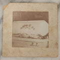Lot 050 - Antique Boarded Photograph Of An Open Casket Funeral With A White Coffin, Corpse Not Visible, Identified On Verso As Mable McCloud