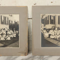Lot 063 - Pair Of Antique Boarded Photographs Of Mothers And Their Toddlers Posing In Front Of A Home