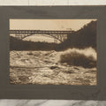 Lot 066 - Antique Boarded Photograph Of A Train Crossing The Whirlpool Rapids Bridge Between The United States And Canada, Niagara Falls