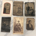 Lot 072 - Antique Photography Grouping With Five Tintypes And One Carte De Visite C.D.V. Photograph With A Civil War Era Tax Stamp