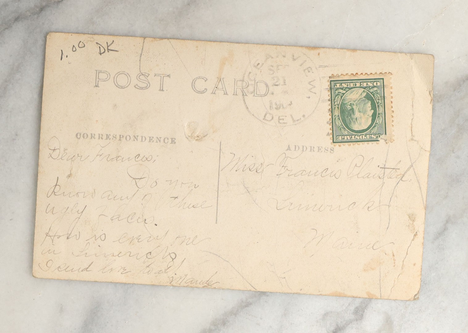 Lot 094 - Antique Occupational Real Photo Postcard R.P.P.C. Of The Proprietors And Workers Of A General Store Outside The Building, Sign Reads "Buck"