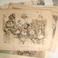 Lot 099 - Grouping Of Eleven Antique Prints From Puck Magazine, Late 19th Century, With Many Satirical, Political Subjects