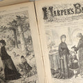 Lot 102 - Antique Harper's Bazaar Magazine Bound Compendium With Many Illustrations, Circa 1870s, Poor Craft Grade Condition