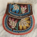 Lot 141 - Antique Beaded Purse Pouch With Red, Yellow, Green, Blue Beads, Note Some Wear, Likely Of Native American Manufacture