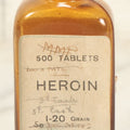 Lot 019 - Antique Lilly Heroin Pharmacy Bottle, 500 Tablets, By Eli Lilly & Co., Indianapolis, Indiana, With Label From Wm. C. Gregory, Pharmacist, Marblehead, Massachusetts, Dated 1919