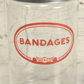 Lot 037 - Vintage Glass Doctor's Office Bandages "Merco" Brand Jar With Metal Lid Medical Decor