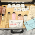 Lot 046 - Vintage Funeral Embalming Mortuary Make-Up Kit By Nadene Cosmetics, Russellton, Pennsylvania, In Original Case, 17 Bottles, With Paperwork