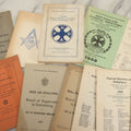 Lot 049 - Grouping Of 12 Pieces Of Vintage Funeral Ephemera Including Board Of Registration In Embalming Registry Lists, Funeral Director Lists, And Masonic Funeral Booklet