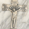 Lot 057 - Vintage Cast Metal Casket Funeral Crucifix (S13 Mark On Verso)