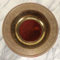 Lot 065 - Vintage Brass And Copper Church Donation Vesel, "It Is More Blessed To Give Than To Receive," With Velvet Padded Insert, By Gorham