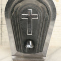 Lot 066 - Vintage Wall Mount Holy Water Dispenser For Church Or Funeral Home, With Chrome Cross, Detailing