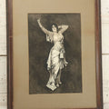 Lot 083 - Antique Watercolor Painting Of Beautiful Woman Stretching, After Nathaniel Sichel (1843-1907)