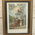 Lot 086 - Antique Hand Colored Engraving Of The Apotheosis Of Louis Xvi Of France, Ascending To Heaven, With St. Louis To Greet Him, By Paul Wolfgang Schwarz, Circa 1793
