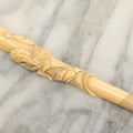 Lot 104 - Antique Carved Bone Floral Design Parasol Umbrella Cane Handle