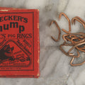 Lot 106 - Vintage Decker's Hump Hill's Copper Pig Nose Rings, No. 1, In Original Advertising Box With Contents, Keokuk, Iowa