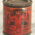 Lot 007 - Antique Pecora Asbestos Furniture Cement Tin Lithograph Devil Can, With Contents, Pecora Paint Company, Philadelphia, Pennsylvania
