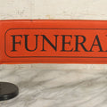 Lot 010 - Vintage Orange Funeral Automobile Flag With Magnetic Mount