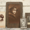 Lot 041 - Grouping Of Four Antique And Vintage Photographs Of Women In Hats, Including Cabinet Card And Carte De Visite C.D.V Photograph, Including Cabinet Card From Hutchings Railroad Photo Car