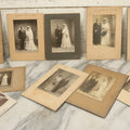 Lot 042 - Grouping Of Ten Antique Boarded Photographs Of Weddings, Many With Identification, Some Duplicates