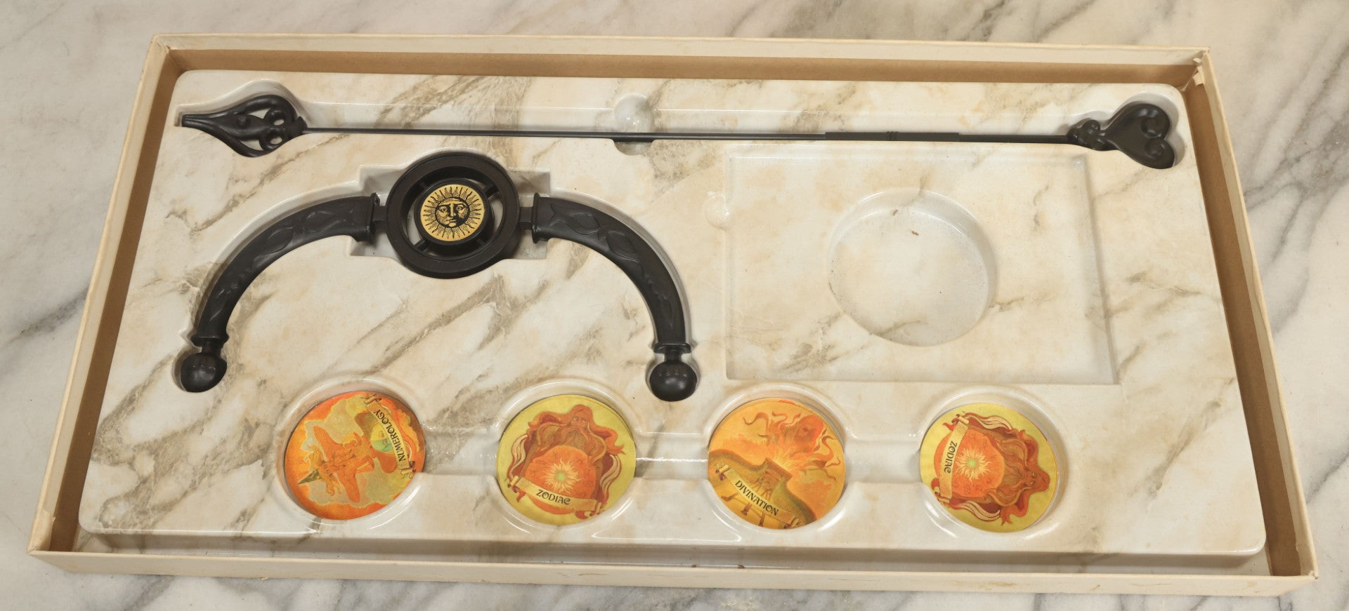 Lot 005 - Vintage Parker Brothers Prediction Rod Divining Rod Occult Game, Copyright Reuben Klamer And Associates, 1970, Note Missing Pieces, Incomplete