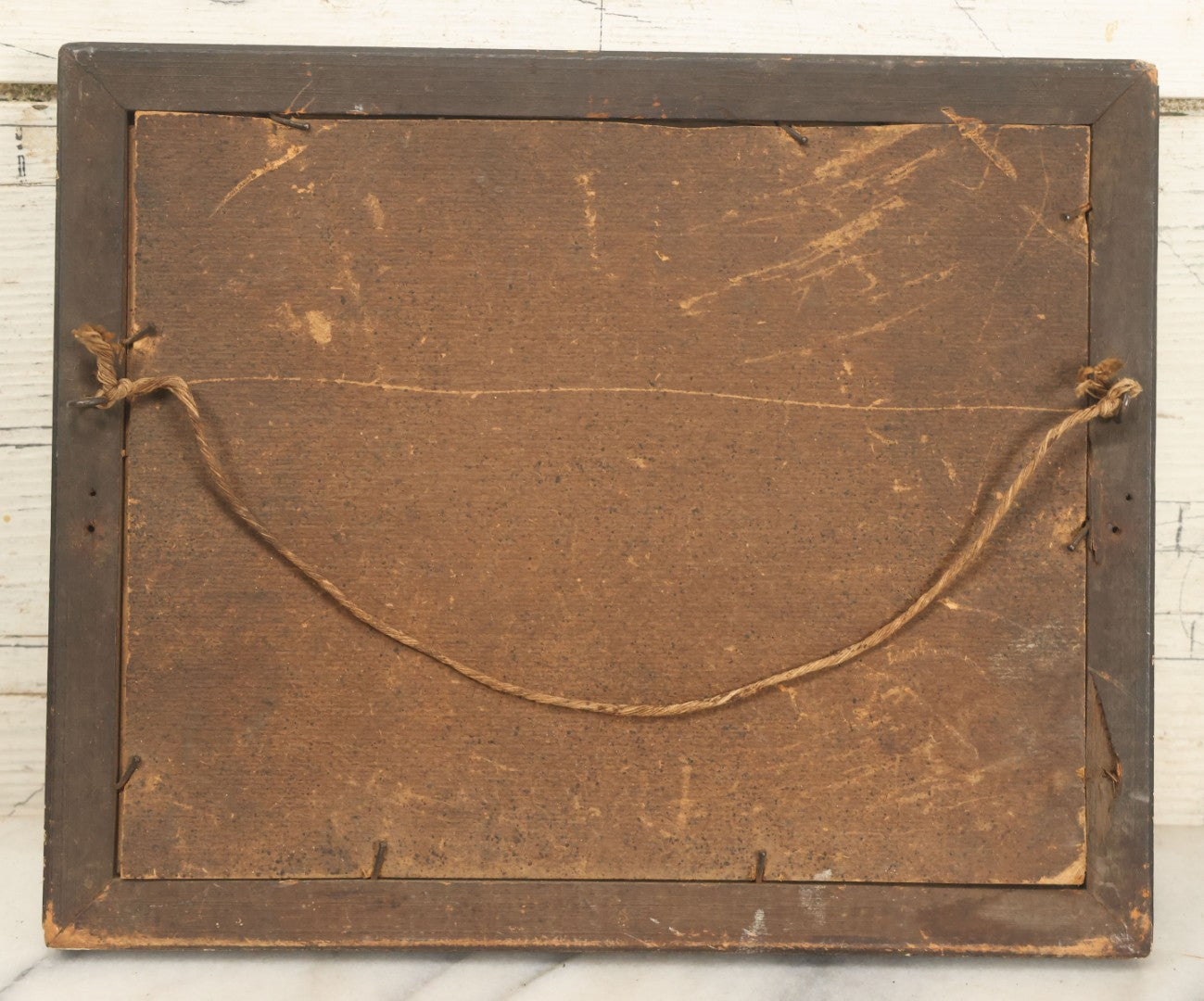 Lot 094 - Antique Framed Boarded Photograph Of A Large Family Gathering Meal Outside, Possibly Thanksgiving Or Like Occasion, With Many Men, Women, And Children In Photo, Overall Dimensions 11-1/2" x 9-3/8"