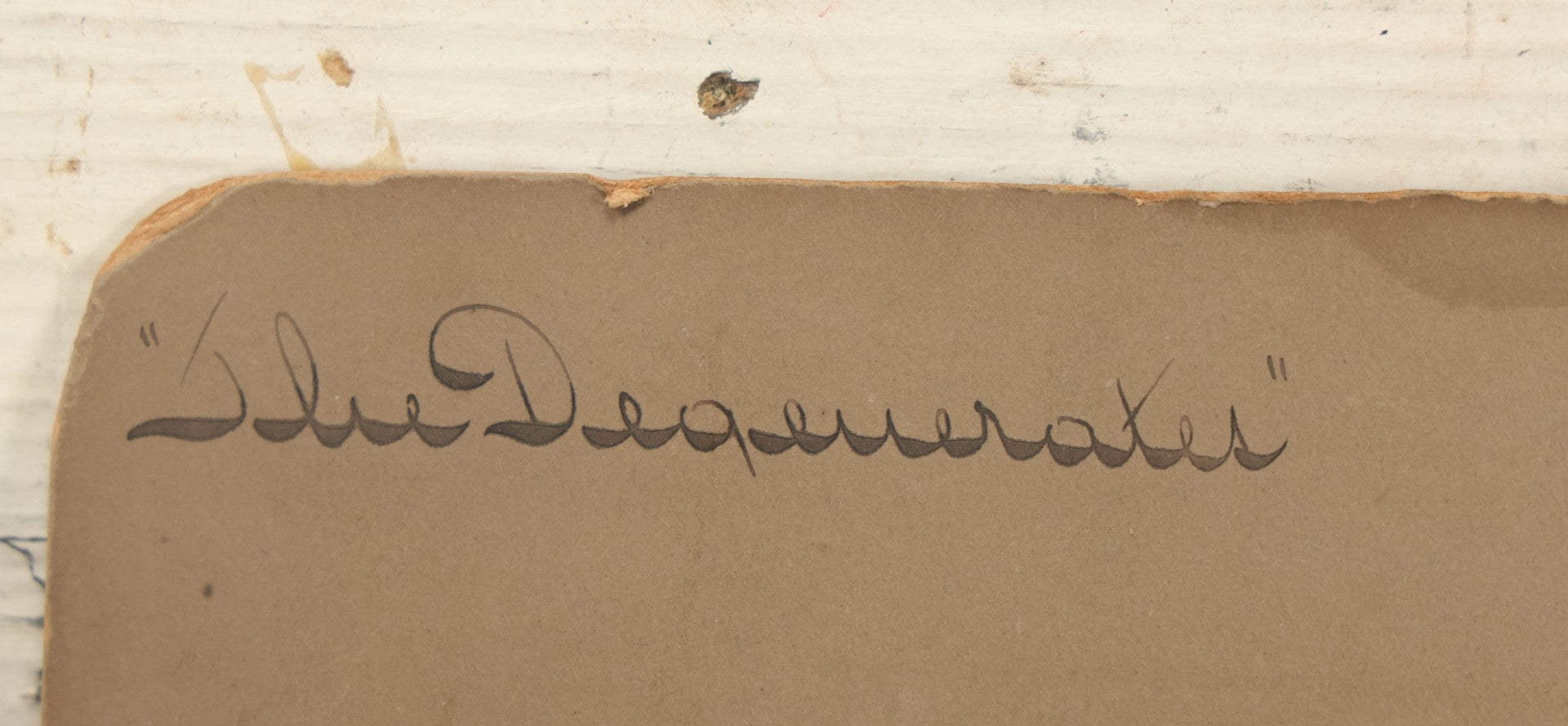 Lot 098 - Antique Boarded Photograph Of Friends Goofing Off, Smoking Pipes, Two Women And Five Men, Titled "The Degenerates" On Verso, Note Loss To Right Side Of Board