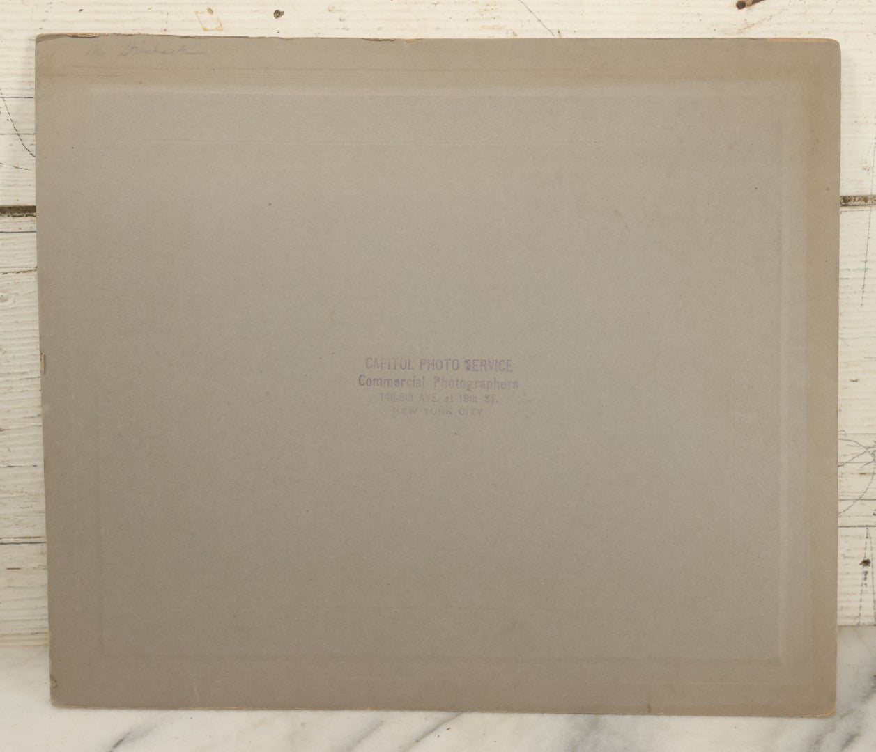 Lot 100 - Single Antique Boarded Photo Depicting A Building Under Construction, Possibly A Church In Queens, New York, With Posters Advertising The Fox Ridgewood Theater, Photo Marked "Condition Of Operations, May 19, 1925"