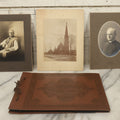 Lot 105 - Grouping Of Three Antique Photographs Including Two Priests, A Church, And A Photo Album With Assorted Snapshot Photographs