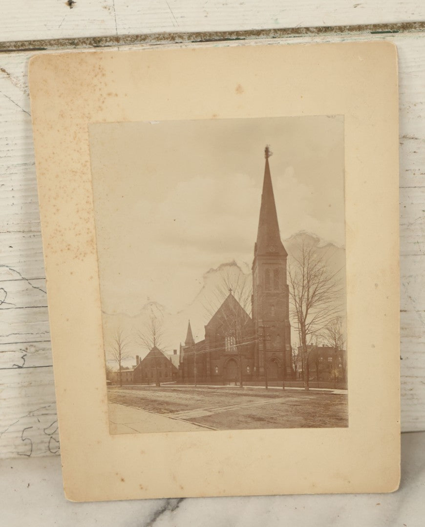 Lot 105 - Grouping Of Three Antique Photographs Including Two Priests, A Church, And A Photo Album With Assorted Snapshot Photographs