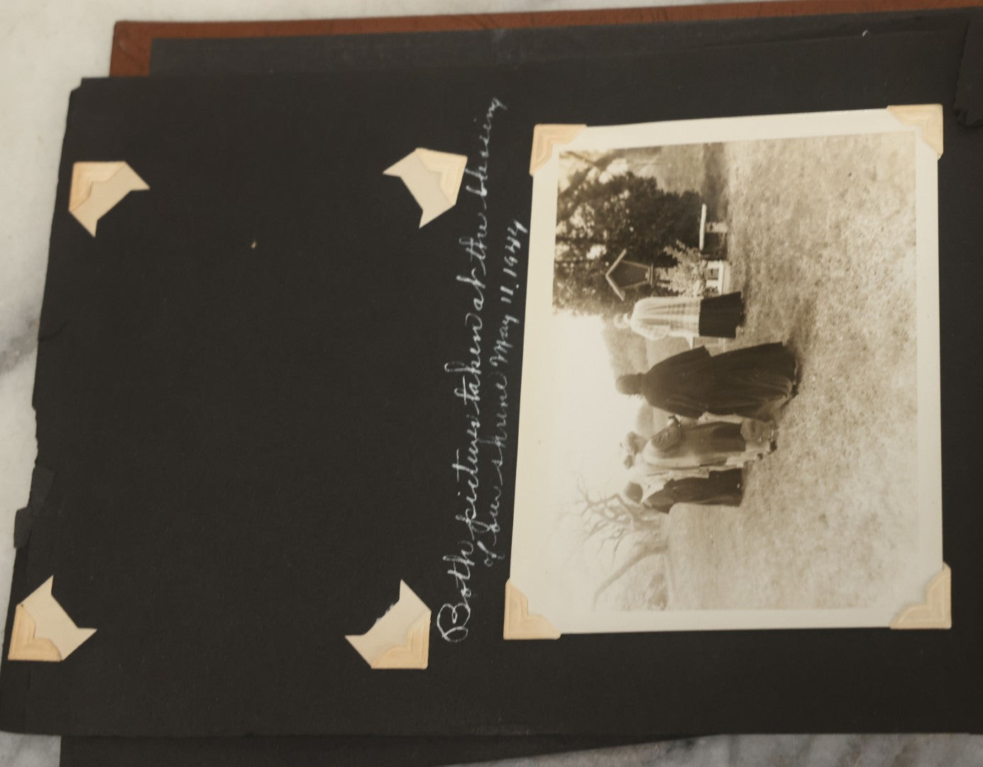 Lot 105 - Grouping Of Three Antique Photographs Including Two Priests, A Church, And A Photo Album With Assorted Snapshot Photographs
