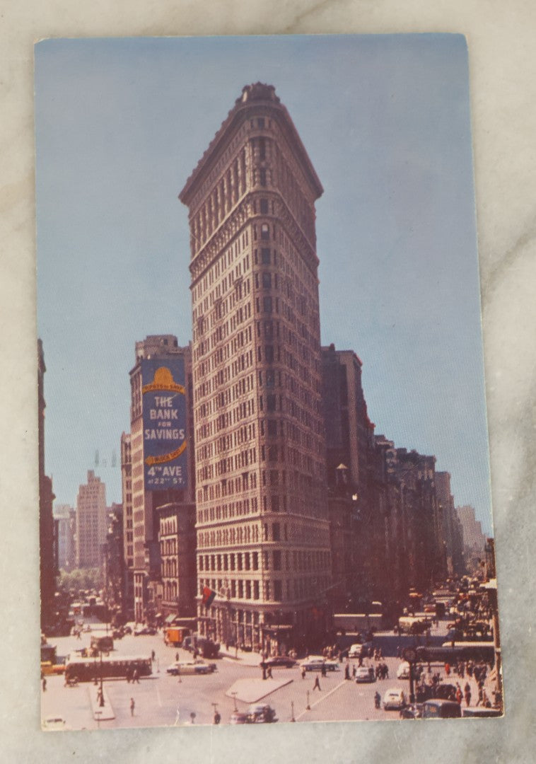 Lot 122 - Grouping Of Twelve Vintage Postcards Souvenir Postcards From New York City, New York, Including The Statue Of Liberty, Times Square, The Chrysler Building, Etc., Circa 1940s
