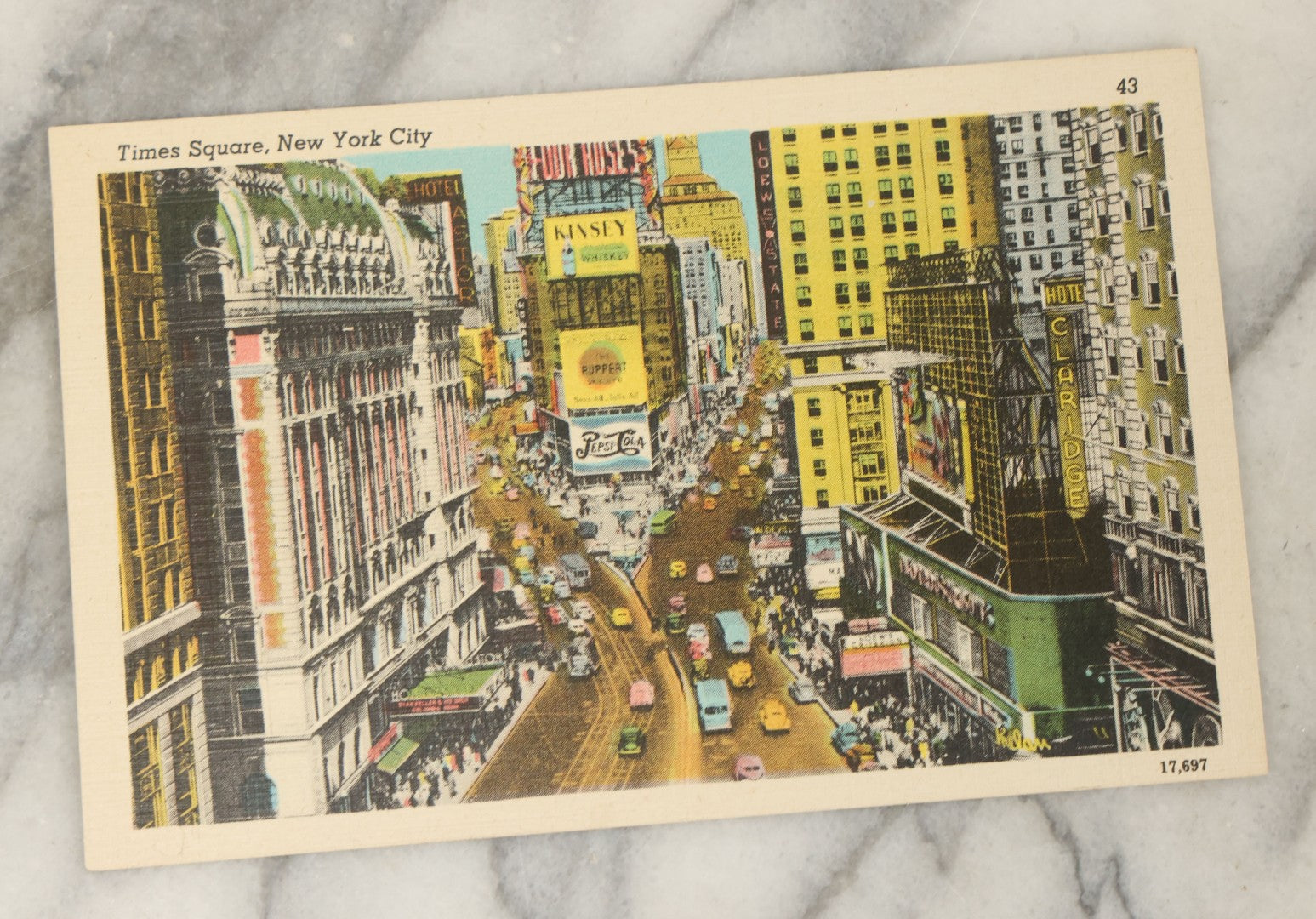 Lot 122 - Grouping Of Twelve Vintage Postcards Souvenir Postcards From New York City, New York, Including The Statue Of Liberty, Times Square, The Chrysler Building, Etc., Circa 1940s